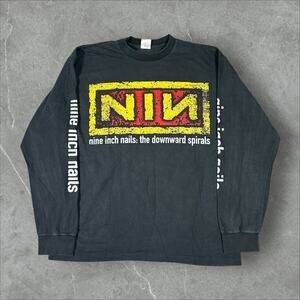 VTG Nine Inch Nails Downward Spiral XL Single Stitch Reprint Long Sleeve T-Shirt